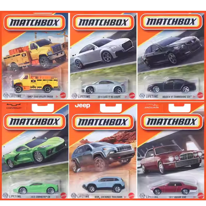 Original Matchbox coche ciudad héroe juguetes para niños 1/64 vehículos fundidos Jaguar Opel Astra Audi TT Ram 1500 Ford F-350 Holden VF regalo