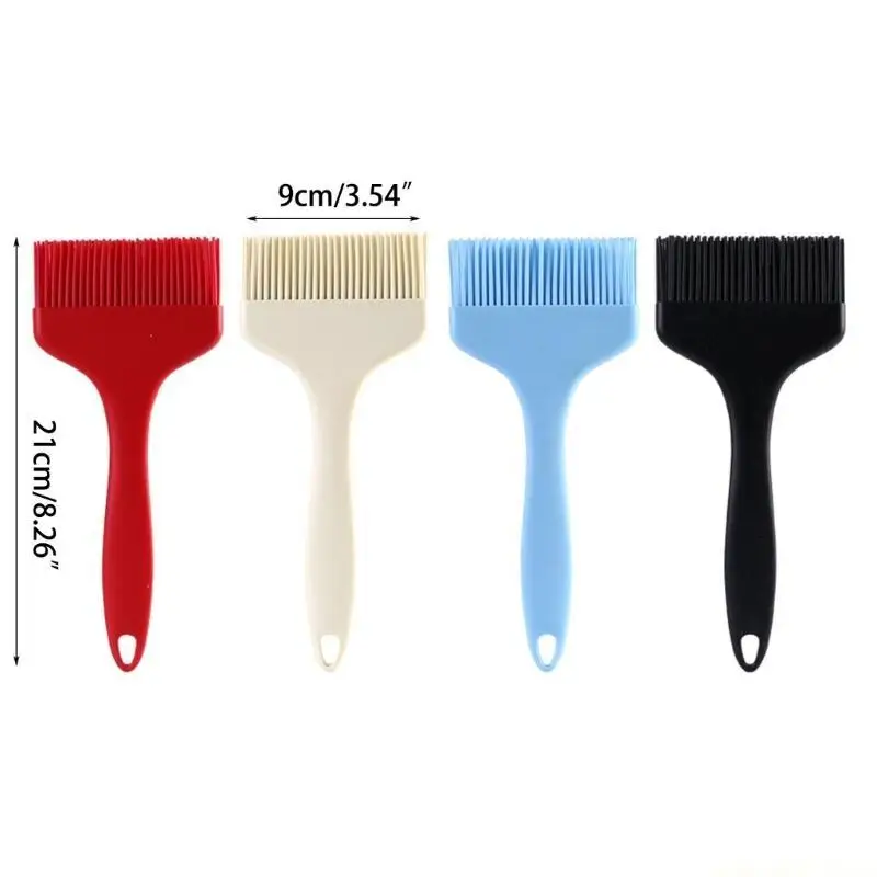 QX2E Kitchen Silicone Basting Brush Wide Pastries Brush for Grills Bakings Cooking