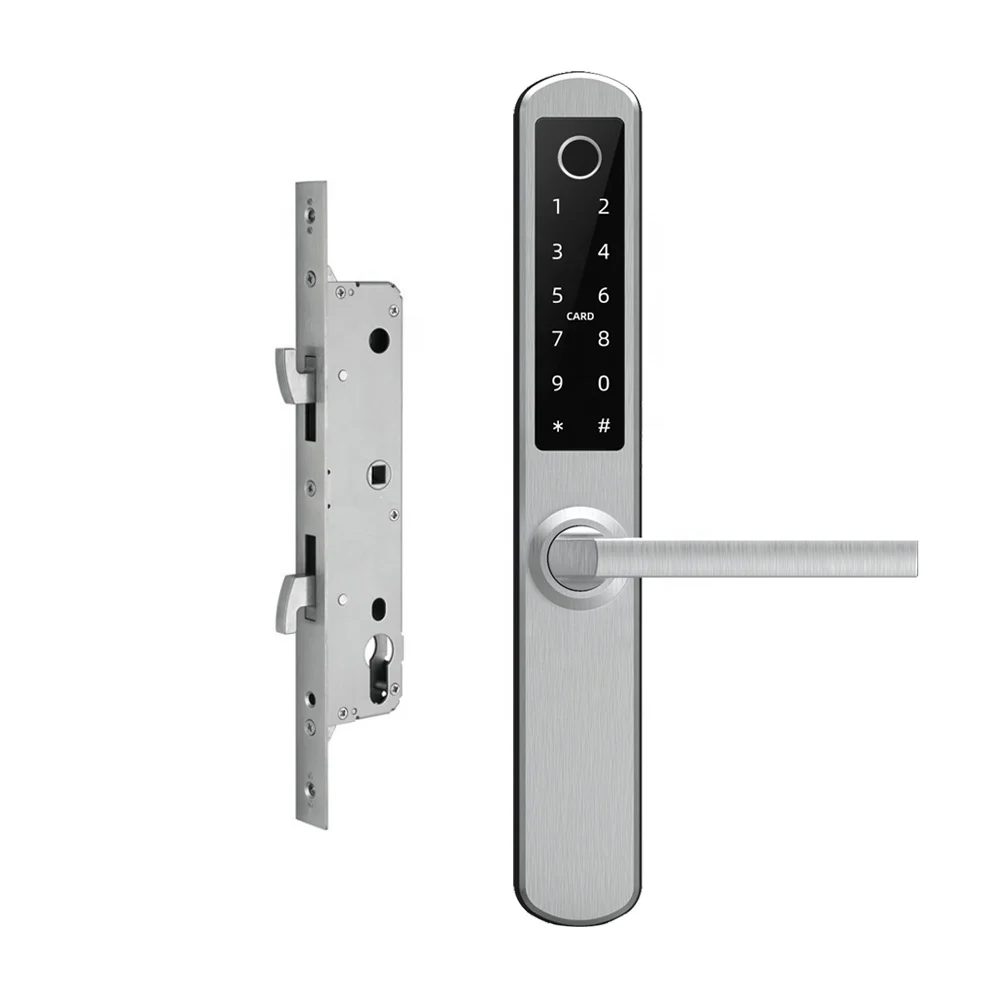 

zc02 Waterproof TTLock APP Remote Unlock Smart Slide Door Digital Keyless Electric Sliding Glass Door Lock