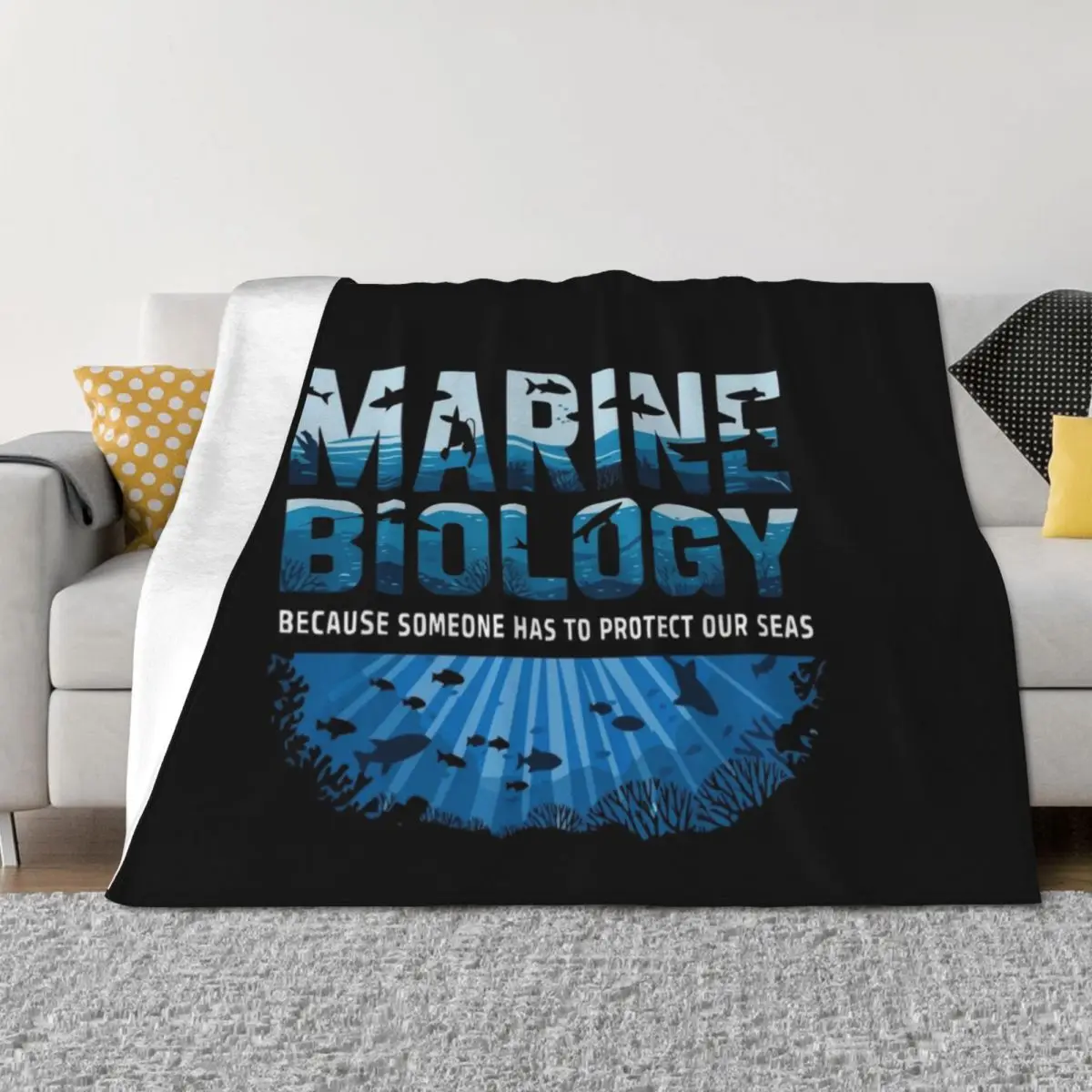 

Funny Marine Biologist student Marine Biology Throw Blanket Furrys Comforter Plaid Heavy Blankets