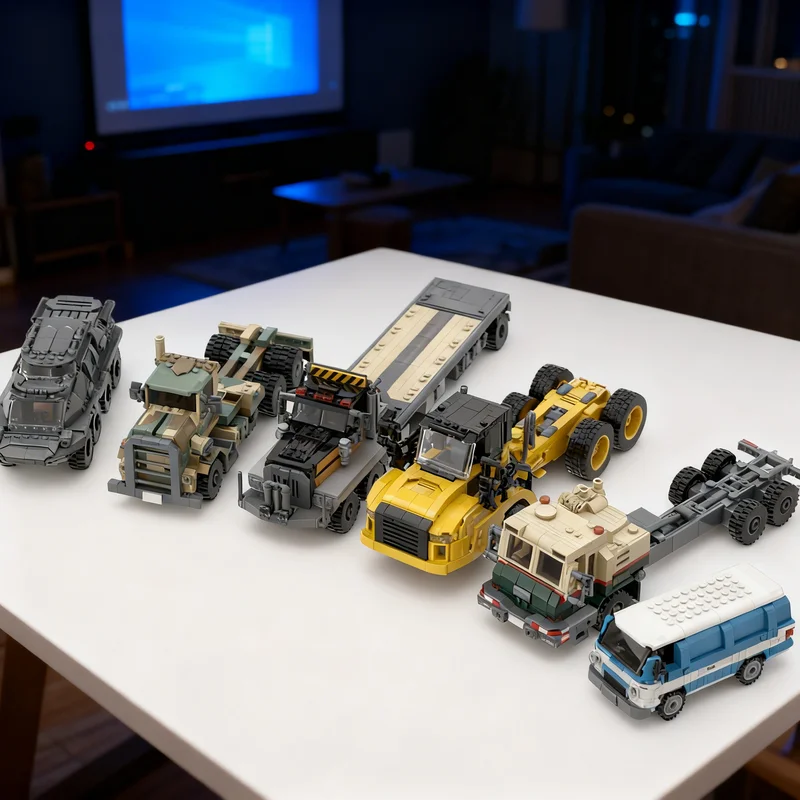 

Набор из 4549 деталей MOC Snowrunner 6 Trucks Pack City Champions: конструктор, модель для творческого оформления, коллекционный декор, подарок для детей, премиум-качество