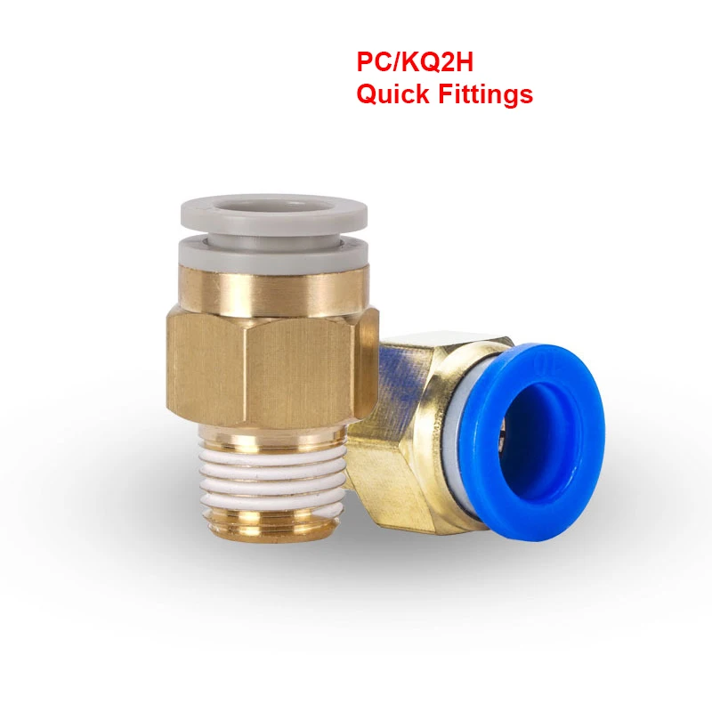 Pneumatic Quick Fitting PC/KQ2H Tubing O.D 4/6/8/10/12mm - Male Thread M3/M5/01/02/03/04 One-touch Fittings