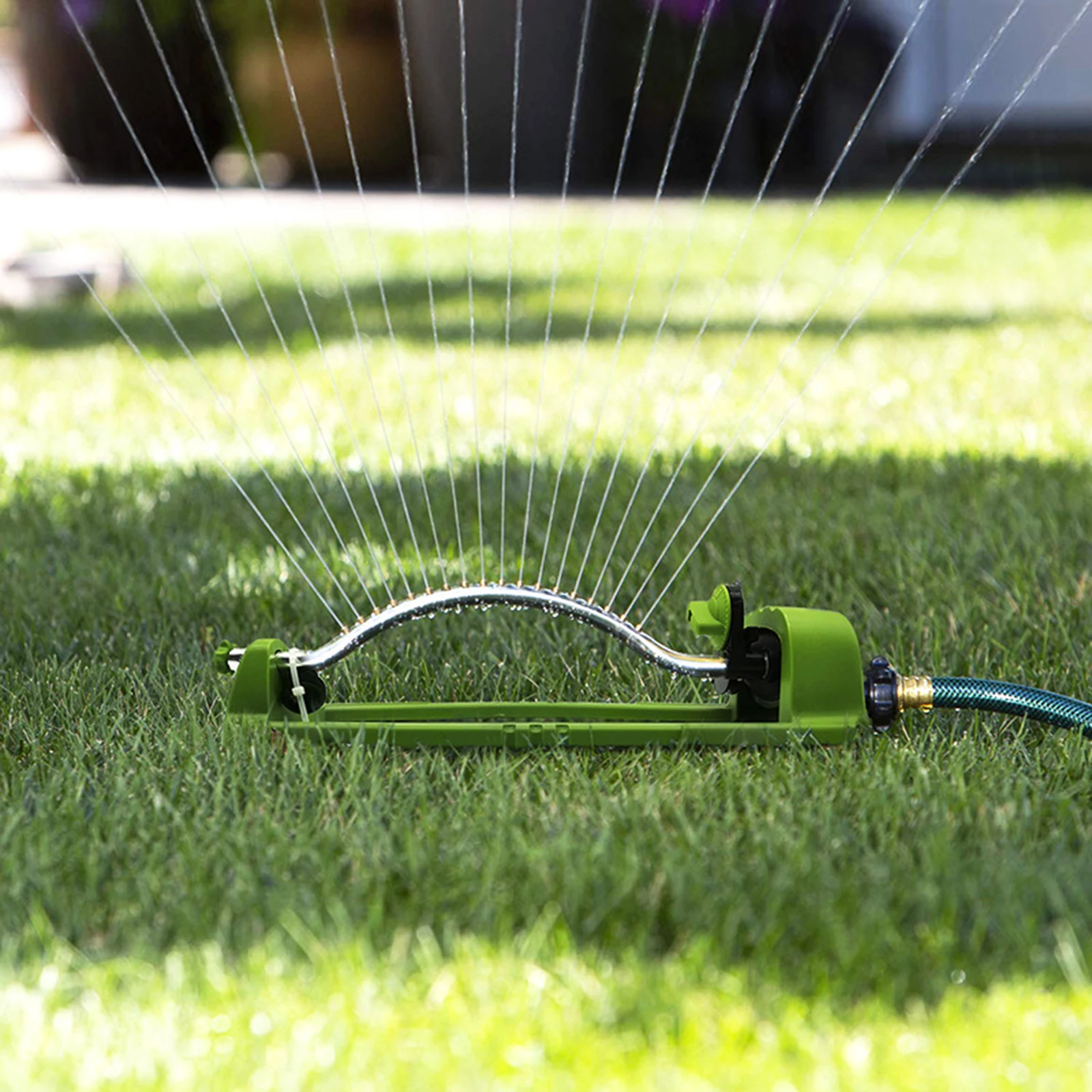 Lawn Oscillating Sprinkler 18 Holes Automatic 4 Sprinkler Modes Automatic Garden Sprinkler Lawn Sprinkler Garden Supplies