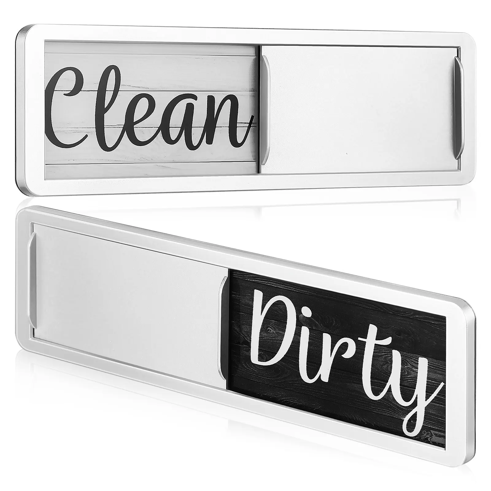 Acrylic ABS Magnet Indicator Dishwasher Clean Dirty Sign Magnetic Dishwasher Sign Home Decor for Kitchen Washer Dryer Metal