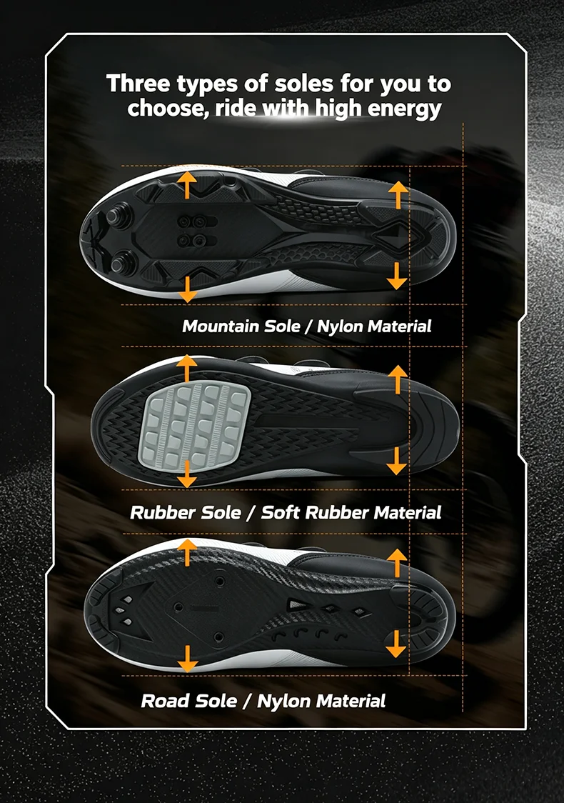 Herren- und Damen-Mountainbike-Schuhe, professionelle atmungsaktive MTB-Schuhe mit harter Sohle, rutschfeste Rennradschuhe. – Detail 11