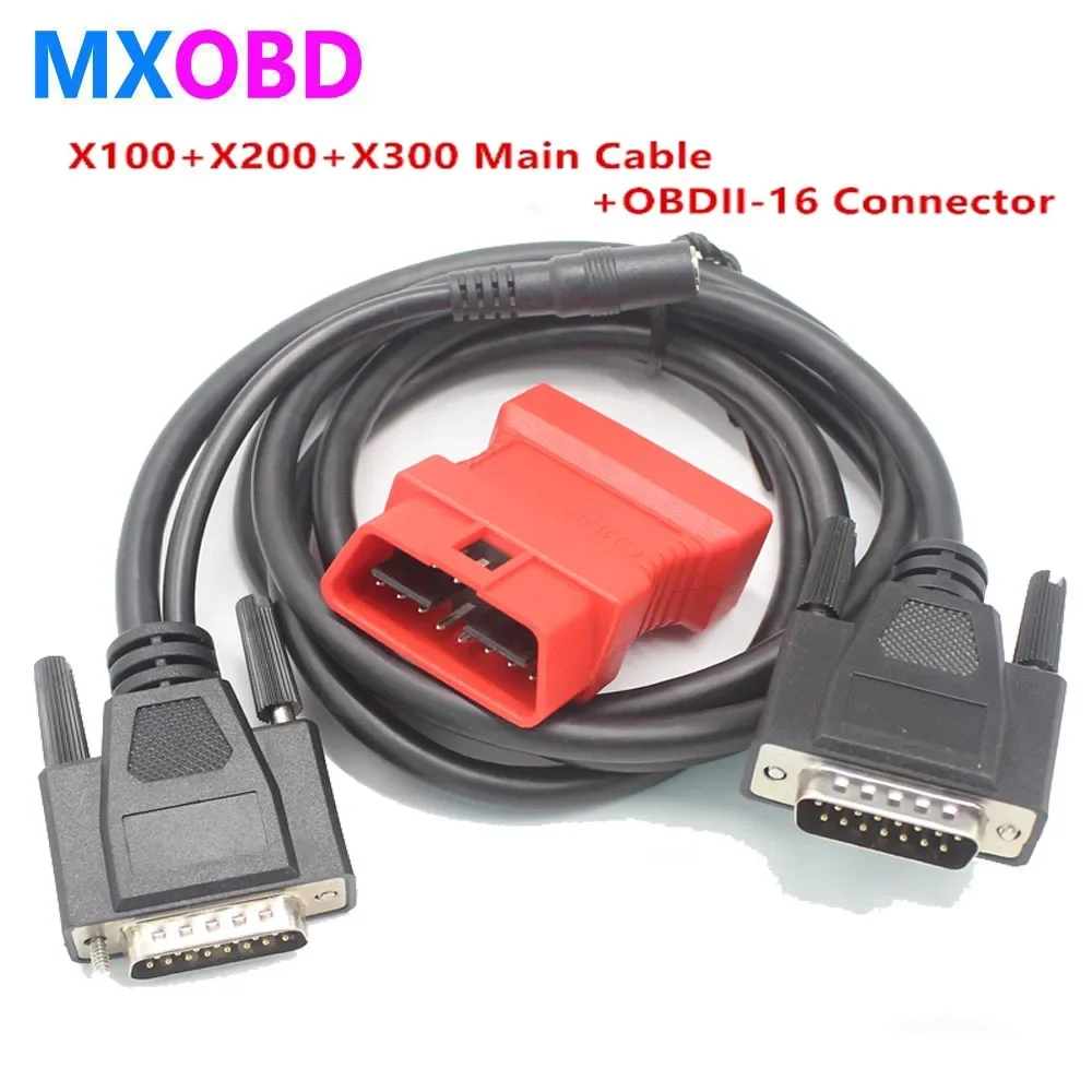 Universal For XTOOL X100PRO X200 X300 Main Cable and OBD2 OBDII 16Pin Adapter Connector Adapter