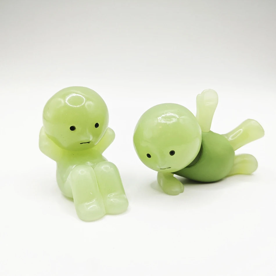 Smiski Hippers صندوق أعمى اليوغا اللياقة البدنية سلسلة شخصية صغيرة لطيف Noctilucent الديكور دمية غرفة نوم اللياقة البدنية سلسلة لعبة مجسمة هدية