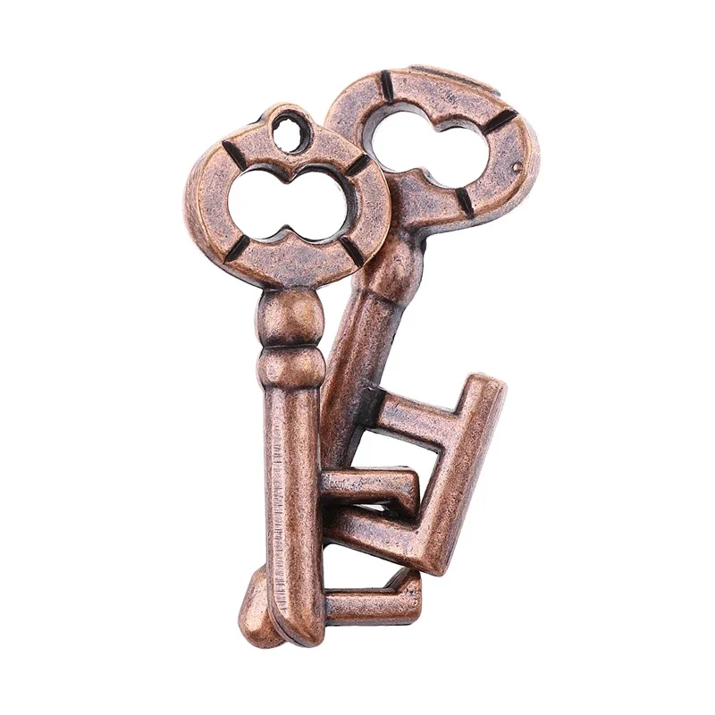 Key Lock Puzzles IQ Brain Teaser Quebra Cabeça Rompecabezas Metal Juegos De Ingenio Intellectual Toy For Adults Kids