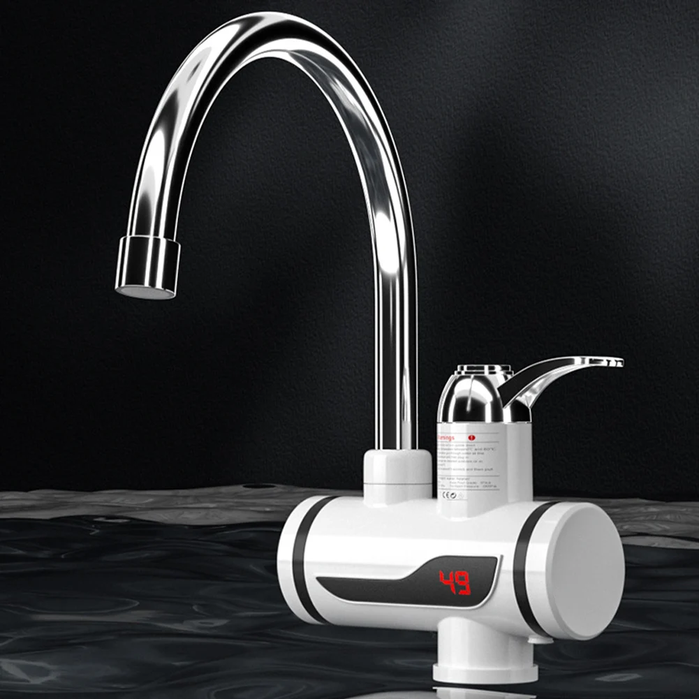 

Electric Hot Water Heater Faucet 3000W Hot Cold Mixer Tap Temperature Adjustable Tankless Water Heater Kitchen Bathroom Supplies