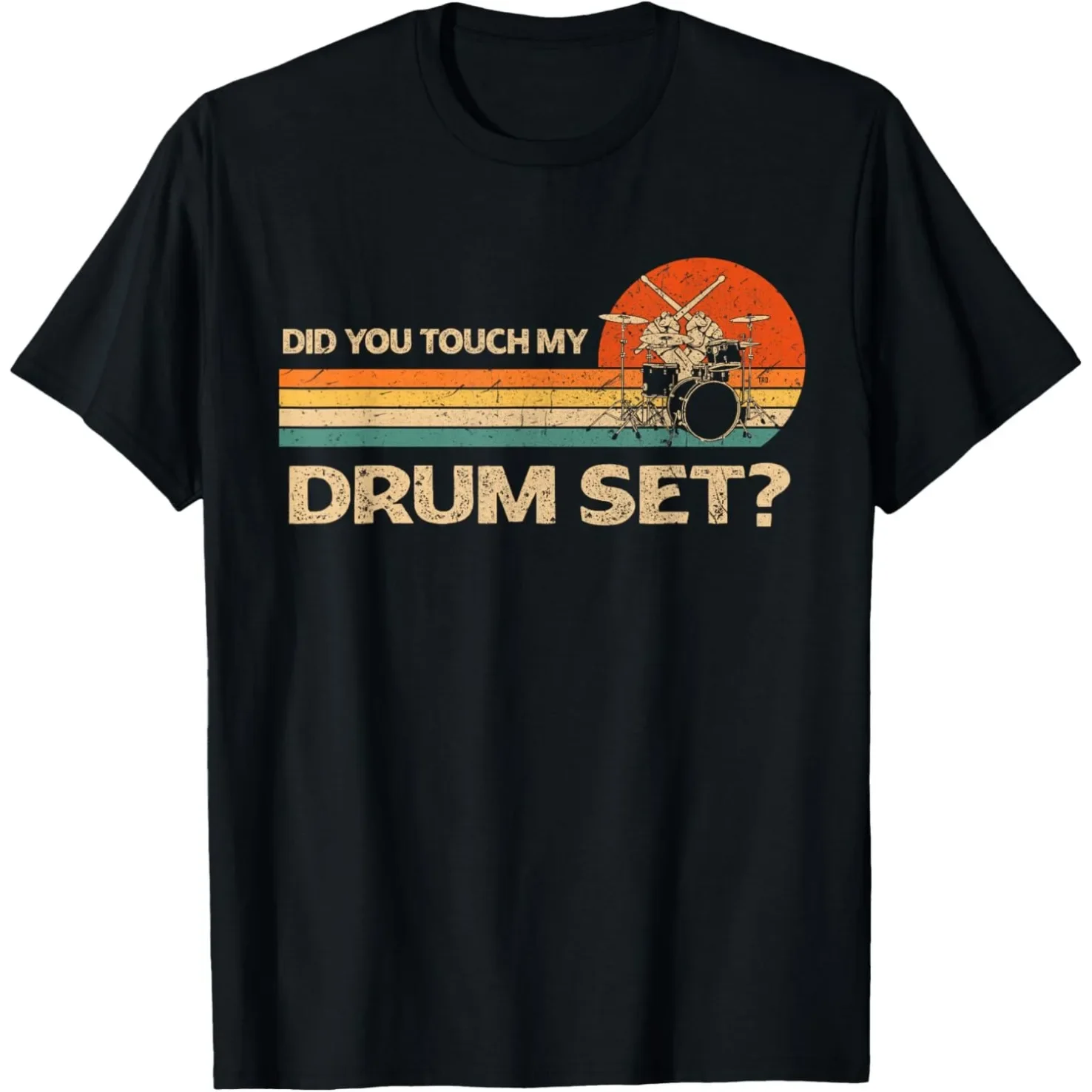Eat Sleep Drum Repeat Lustiges Schlagzeuger-T-Shirt für Schlagzeugliebhaber Herren Streetwear T-Shirt Kurzarm Unisex Lockere Kleidung – Detail 2
