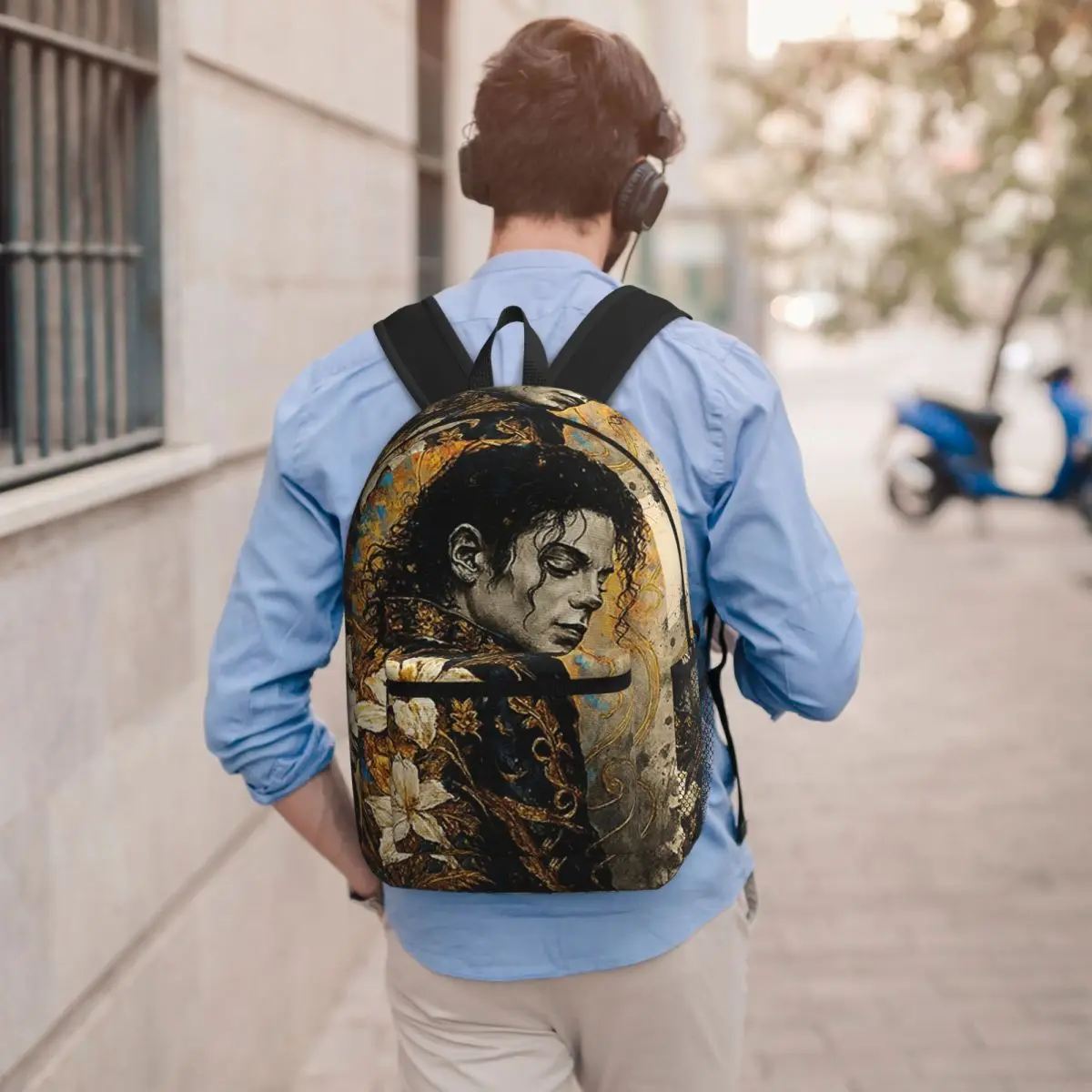 Tribute To Michael Jackson Student Backpack School Bag Hiking Travel Daypack for Boys Girls Bookbag Shoulder Bags