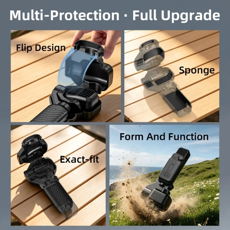 Flip-Cover-Kamera-Tragetasche mit Handgelenkband für Pocket 4P-Reisetasche M76A – Detail 1