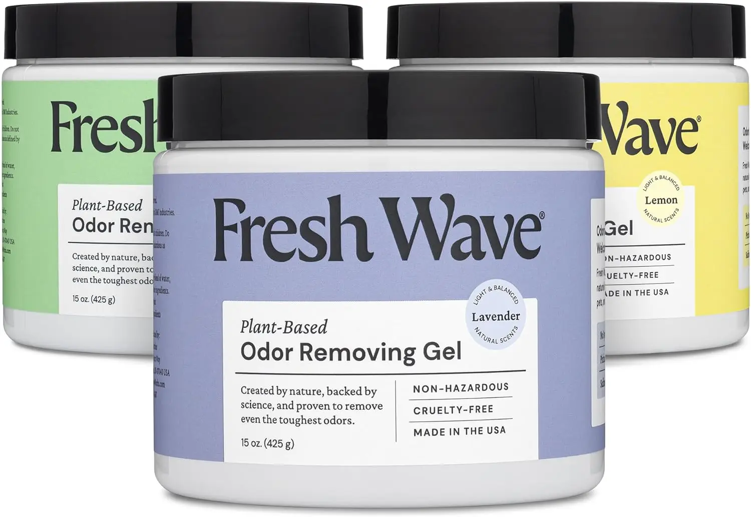 

Lemon, Lavender, Original Odor Eliminating Gels – 3 x 15 oz