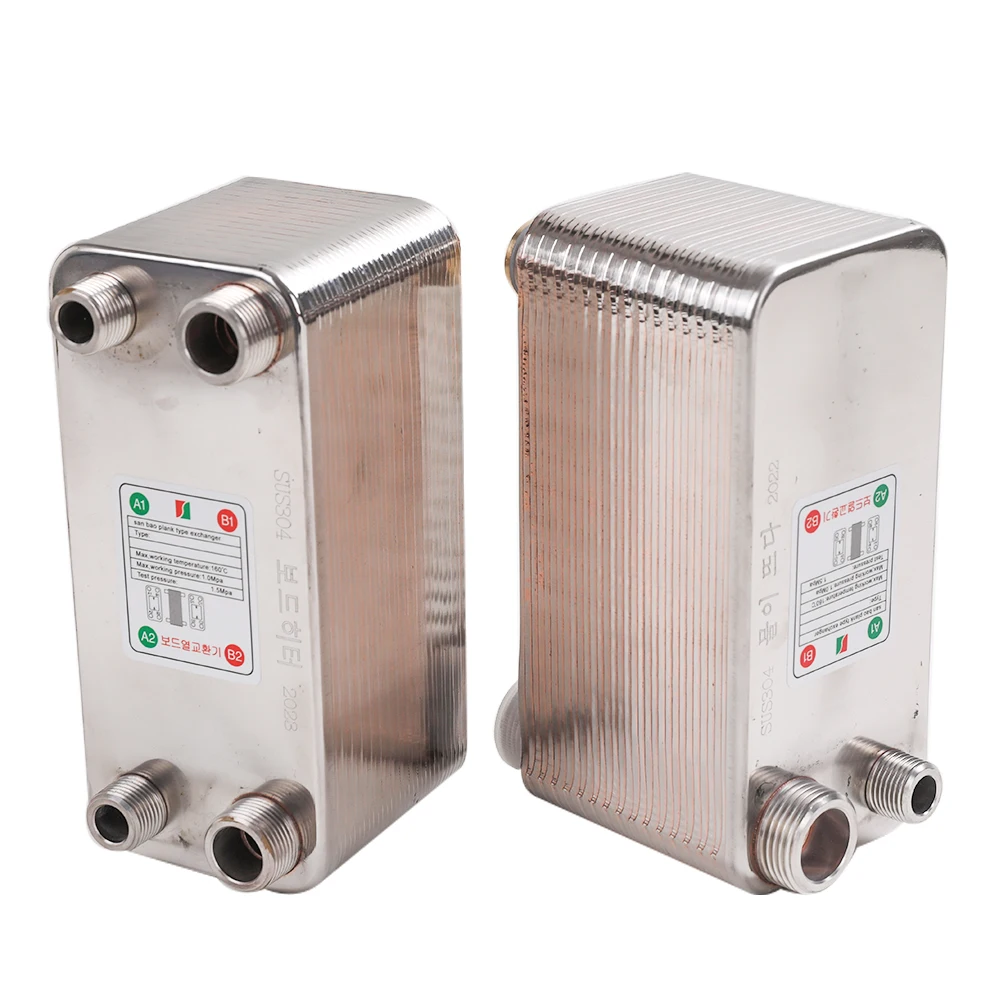 60 Plates Brazed Plate Heat Exchanger Stainless Steel Water Beer Wort Chiller For Home Brewing Beer