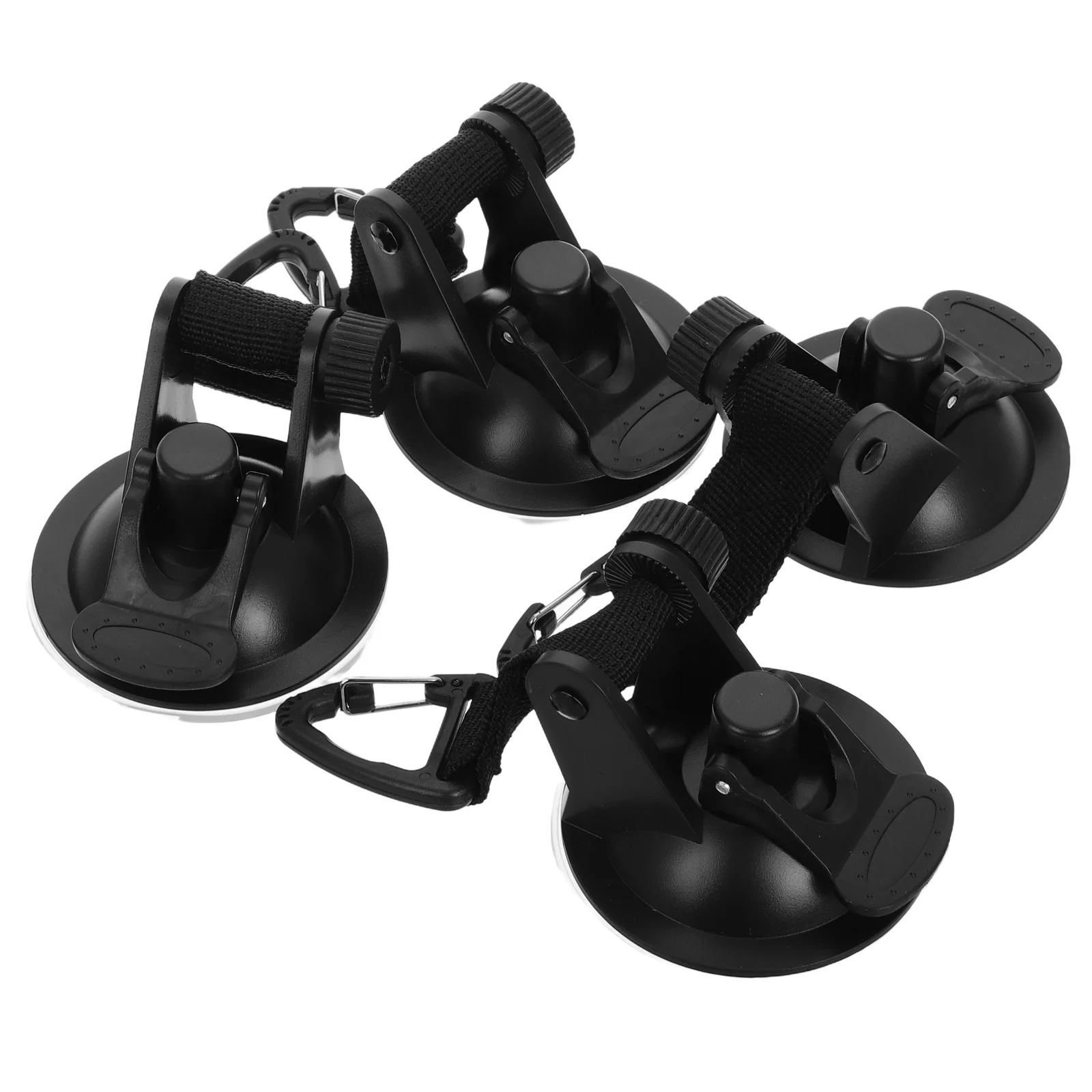 

4Pcs Upgraded Suction Cup with Hook for Outdoor Automotive Essentials Window Mount Camping Shade Tent Tpu Material Black