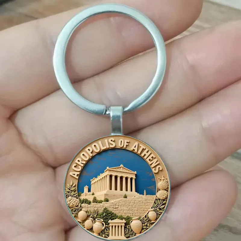 

The Greek Athens keychain is a historical Greek architectural gift suitable for history enthusiasts