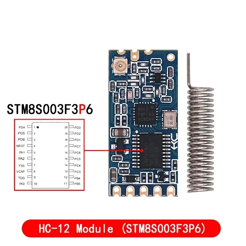 HC-12 433Mhz SI4438 Wireless Serial Port Module 1000m With Antenna Replace Bluetooth