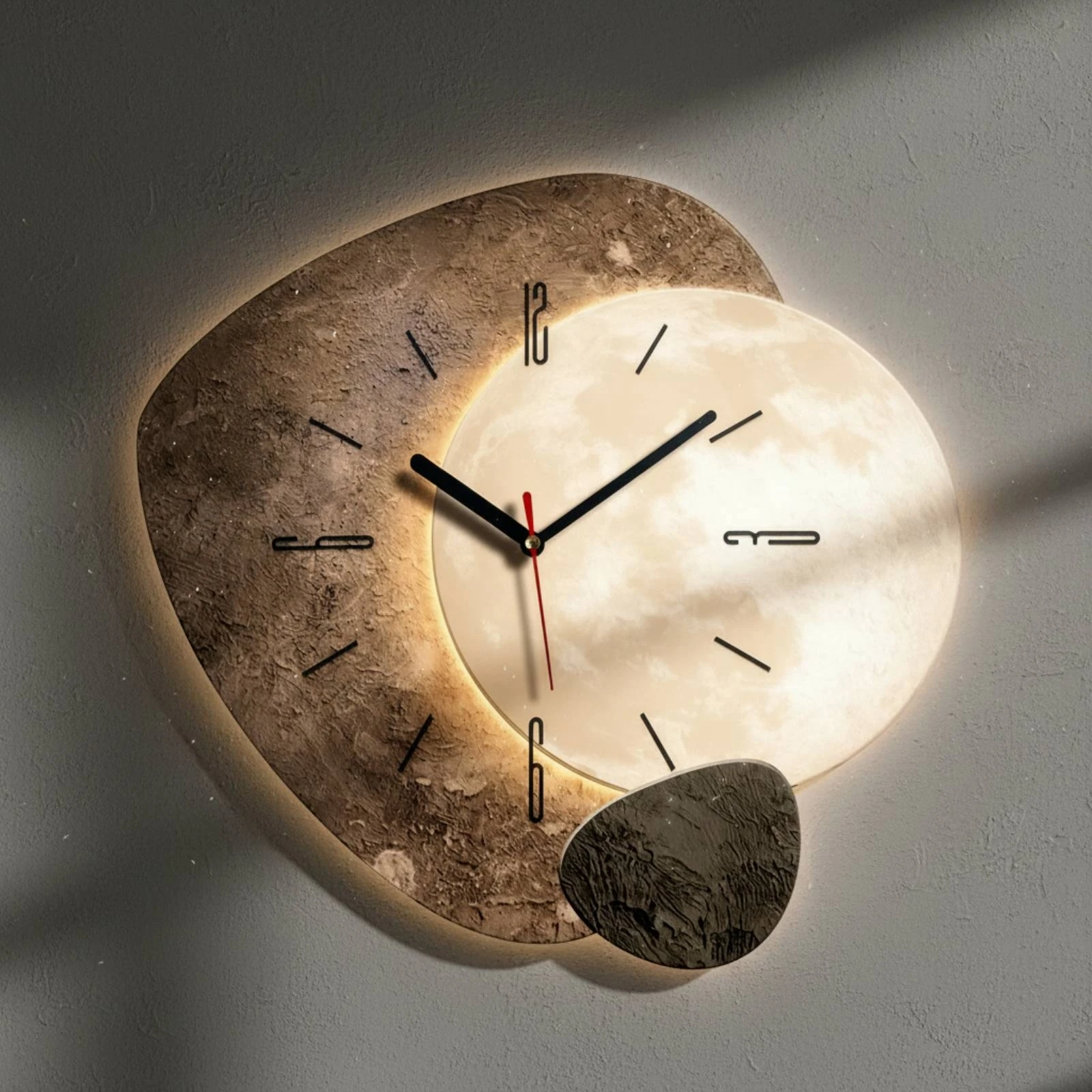 Minimalist Wall Clock Irregular Decorative Wall Clock Simple Easy to Read for Living Room, Office