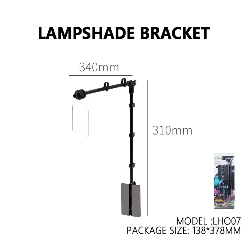 

Reptile Lampshade Bracket Adjustable Lizard Lamp Holder Turtle Basking Light Support Frame with Hook Amphibian Lighting Supplies