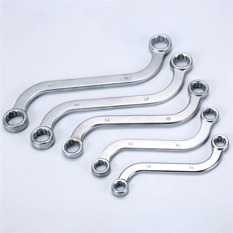 

AT16 5Pcs S-Type Wrench Includes 10-11mm, 12-13 mm, 14-15 mm, 16-17 mm and 18-19 mm Machine Fastener Repair Tools.