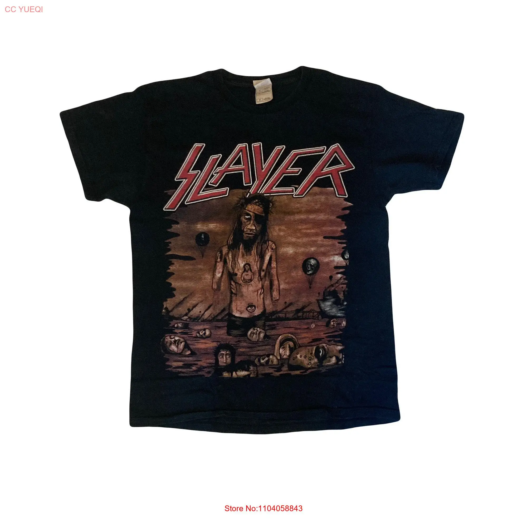 Vintage Slayer thrash metal band T Shirt double sided spell out print size medium long or short sleeves