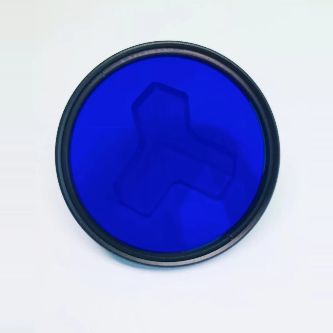 QB29 BG25 Blue Optical Filter Glass Shortwave Pass Absorption Filter for UV Violet Light Optical Experiment Spectral Detection