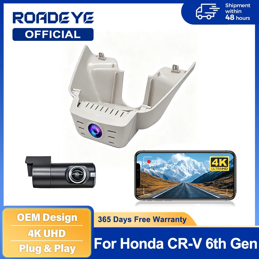 Dash Camera for Honda CR-V CRV CR V Hybrid 6th Gen 2023 2024 2025,Plug and Play 4K Dash Cam for Car DVR Accessories for CRV