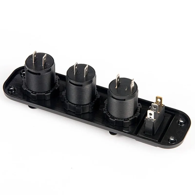Dual USB Car Charger Cigarette Lighter Socket 12V With Voltmeter For Car Motorcycle Modified Charging Assembly Kit