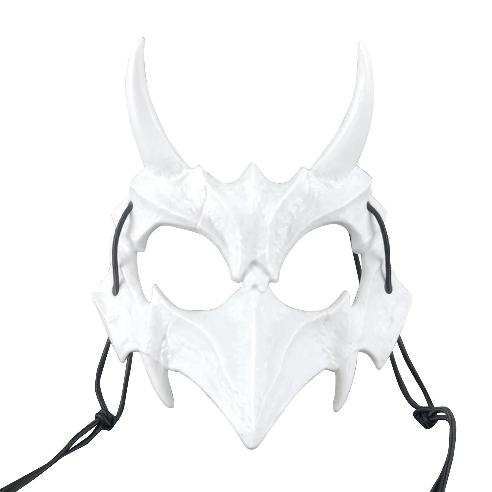 Halloween Skull Party Mask Anime Dragon God Skeleton Half Face Dress Up Dragongod Yaksha Tengu Tooth Skullmask Cosplay Costume ﻿