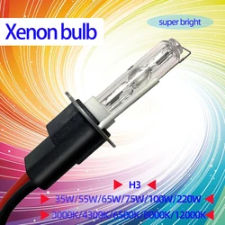 HID Lamp HID Bulb Xenon Bulb H3 for Flashlight Super Bright Warm White Light 3000K 4300K 6500K 55W 100W 220W