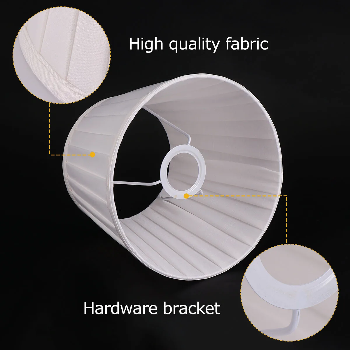 

1pc Pleated Cloth Lampshade 27Cm E27 Compatible Replacement For Table Floor Bedside Wall Lamp Modern Home Decor Beige