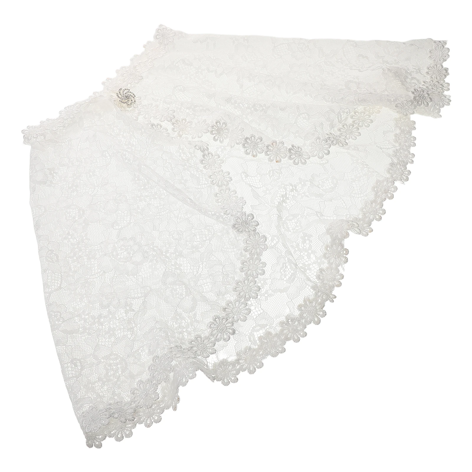 

Lace Shawl for Women Bridal Cape Wedding Flower Girl Wraps Rhinestone Embellished Lightweight Comfortable Evening