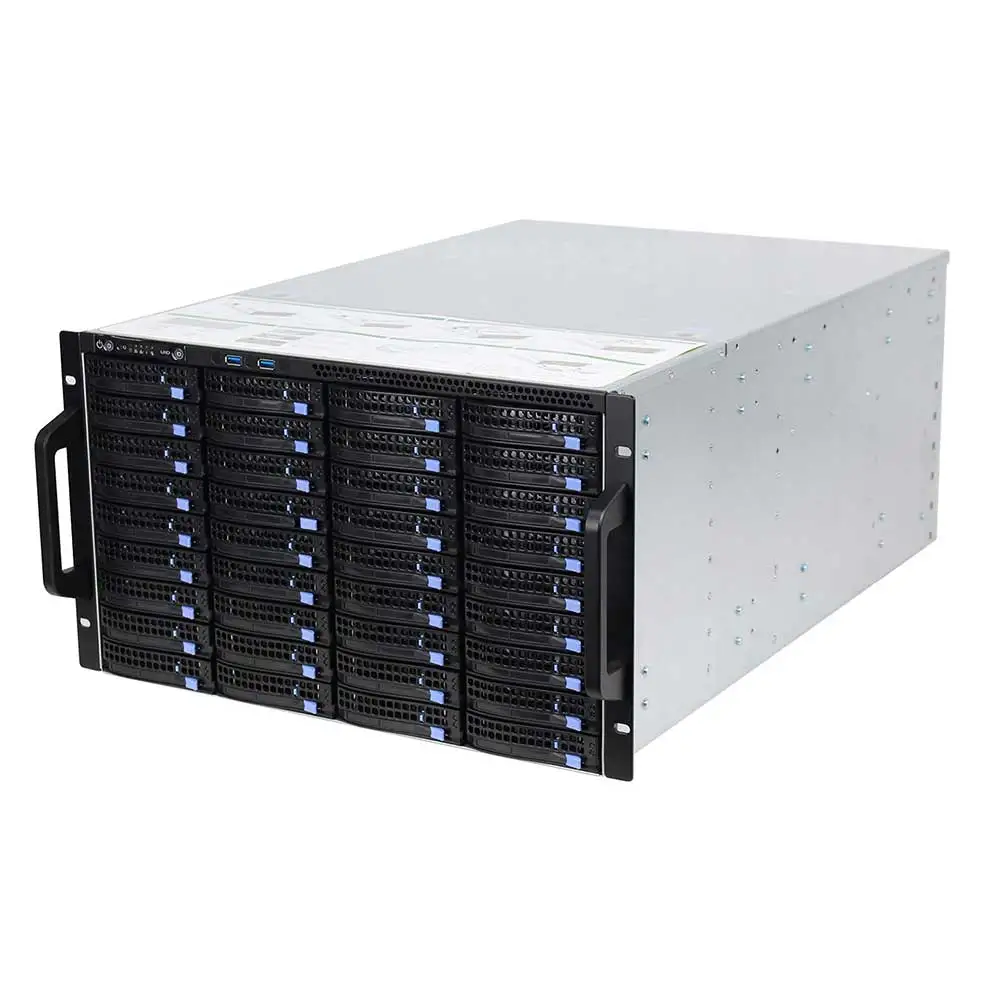 ตู้ฮาร์ดดิสก์ 60 อัน เซิร์ฟเวอร์ Rackmount Hotswap 6U แชสซีเซิร์ฟเวอร์จัดเก็บเคส แชสซีเปล่า