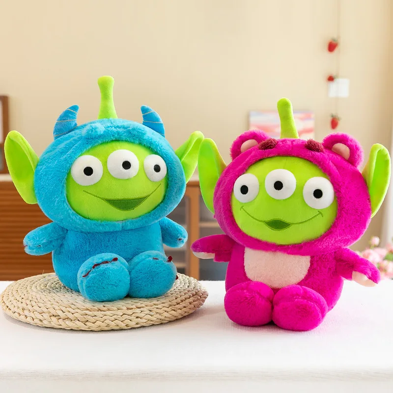 

Disney Cartoon Alien Three Eyed Monster Plush Toys Cute Soft Stuffed Plushie Pillow Doll Room Decoration Boys Girls Holiday Gift