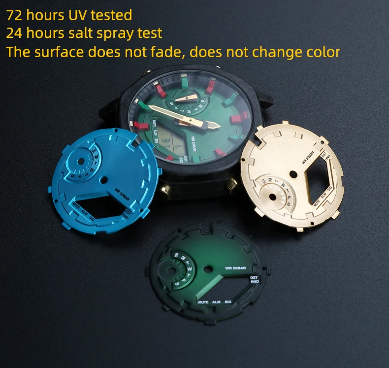 For Casio G-SHOCK GA-2100 GA-2110 The 3rd 4th Watch Case Parts Waffle Dial GA2100 GA2110 Inner Shadow Circle Bezel Accessories