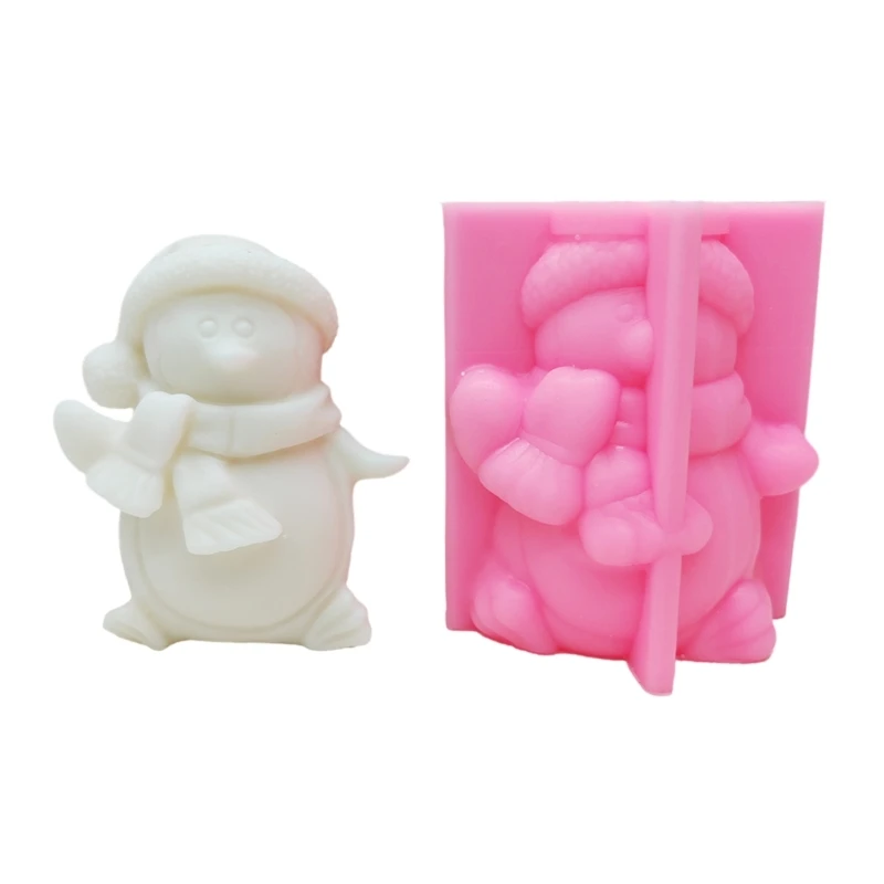 Lovely Designs Sturdy Silicone Mold for Candle and Soap Crafting Portable for Penguins Handmade Gifts and Ornaments