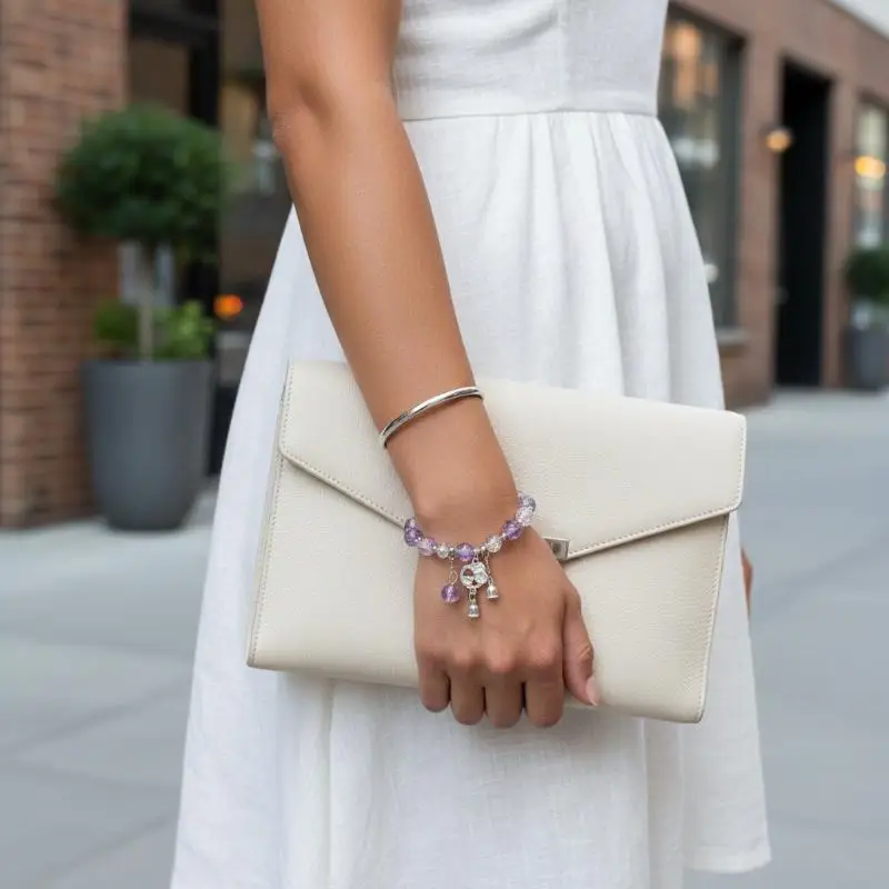 Elegant Women Chinese Bracelet Gradient Crystal Beads Exquisite Jewelry for Daily Casual and Special Events