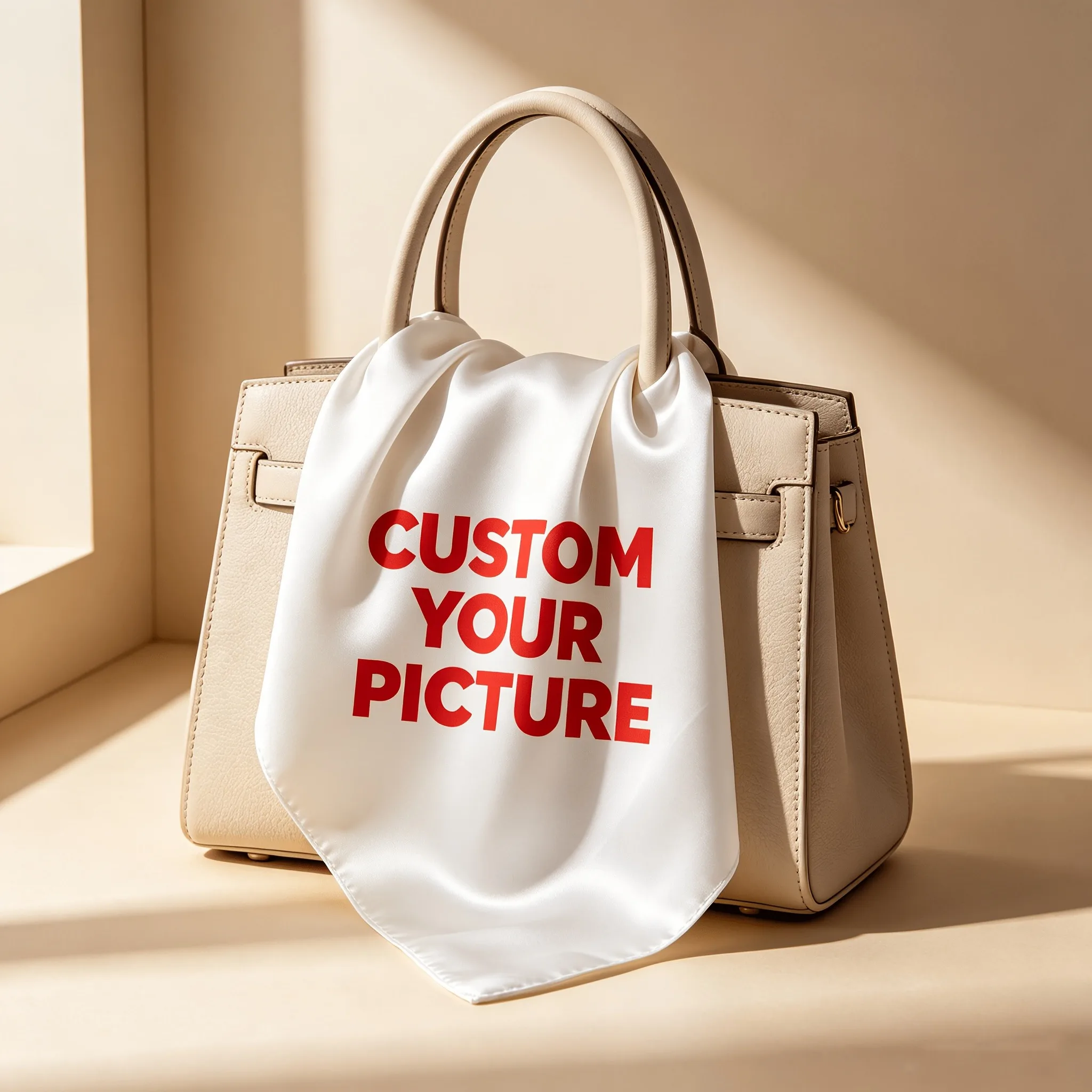 Custom Satin Scarves, Where You Can Print Your Designs Or Photos, A Versatile Accessory For Everyday Women's Wear