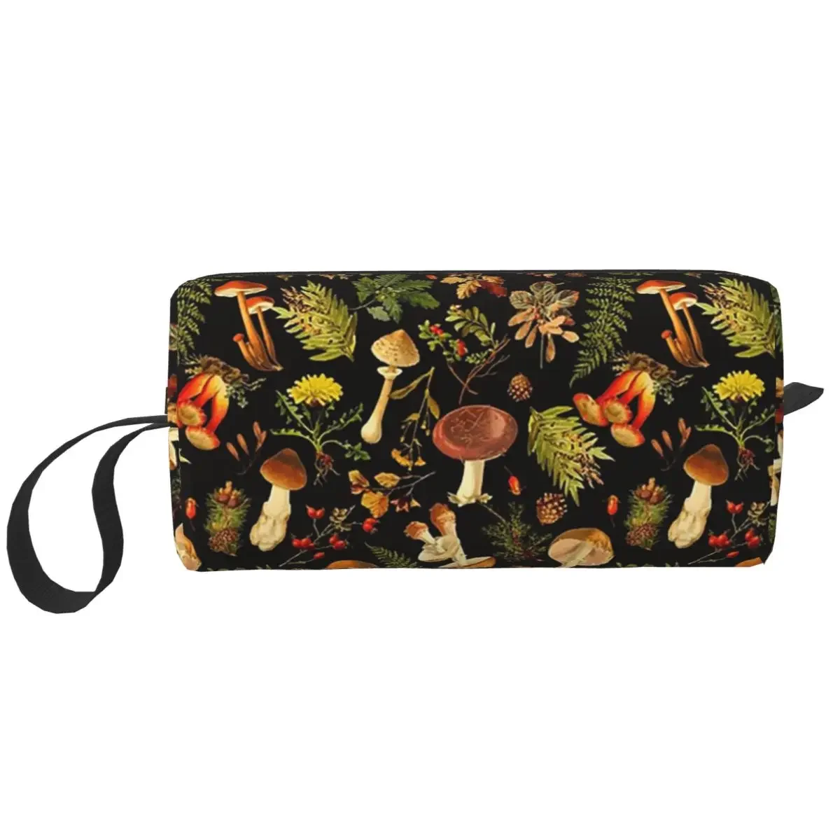 Thanksgiving Mushrooms Harvest Botanical Night Garden Pencil Cases Big Capacity Pen Bags Pen Box Pencil Pouch Makeup Bag