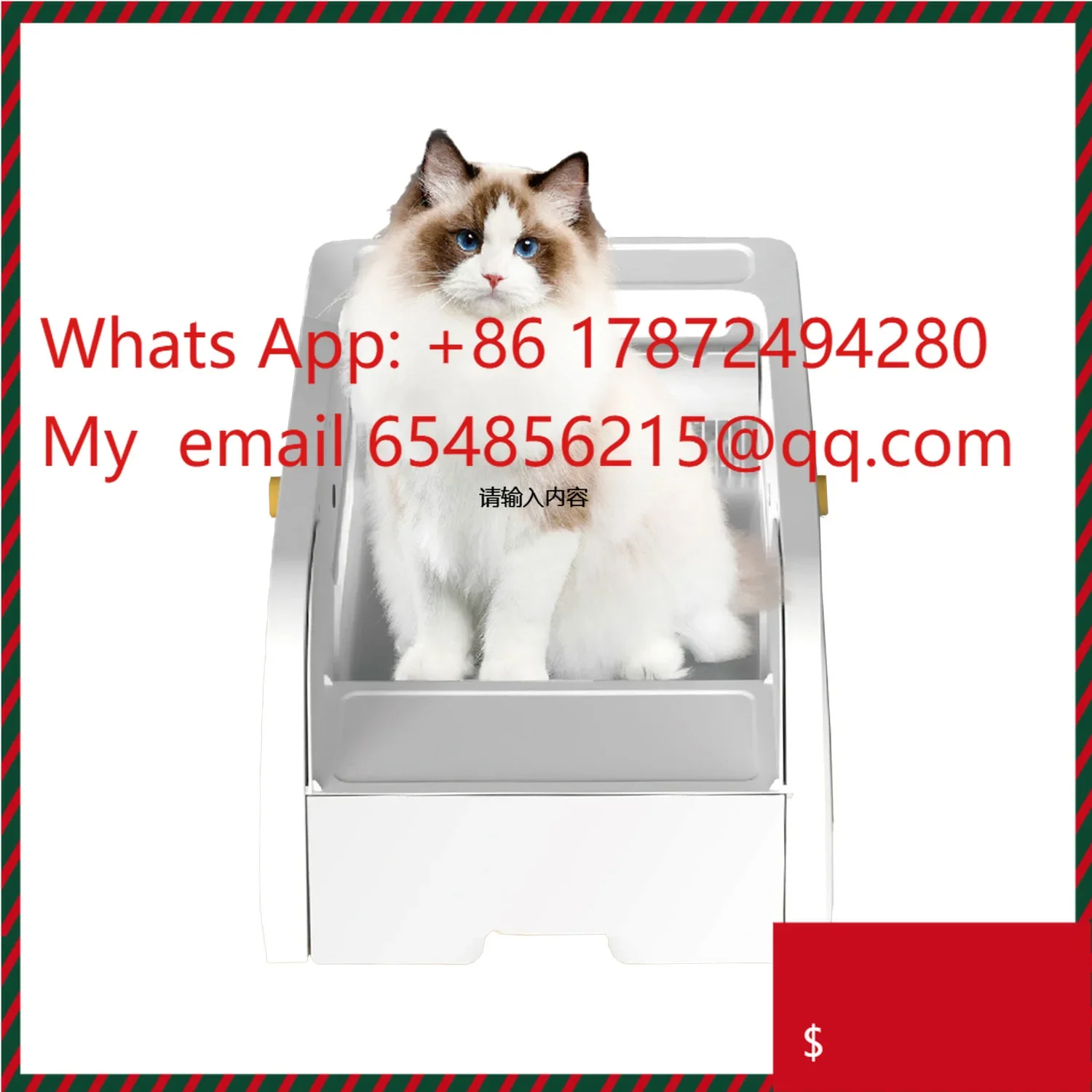 WiFi & Voice Call App Controlled Automatic Self-Cleaning Open-Top Cat Litter Box