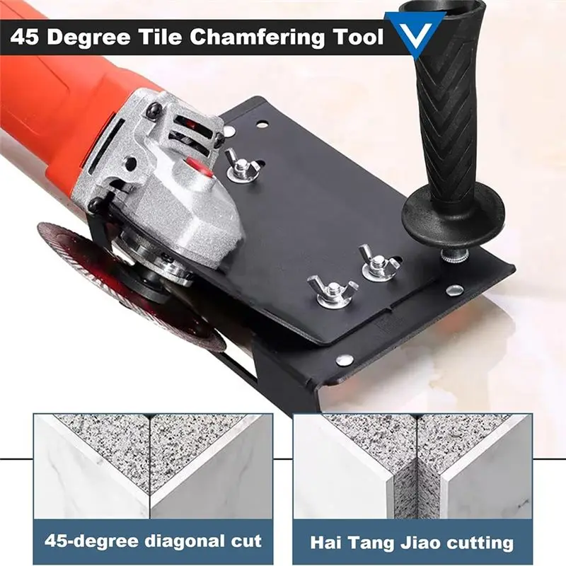 DT19-Chamfering Tool Cutter Holder Attachments Adjustable 45° Beveling Bracket Device