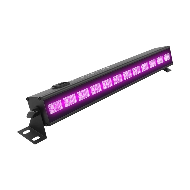 Imagem -02 - Controle Remoto uv Wash Light Luz Led Roxa Disco dj Light Bar Washer Lamp Party Club Stage Light Show de Eventos 12x3w