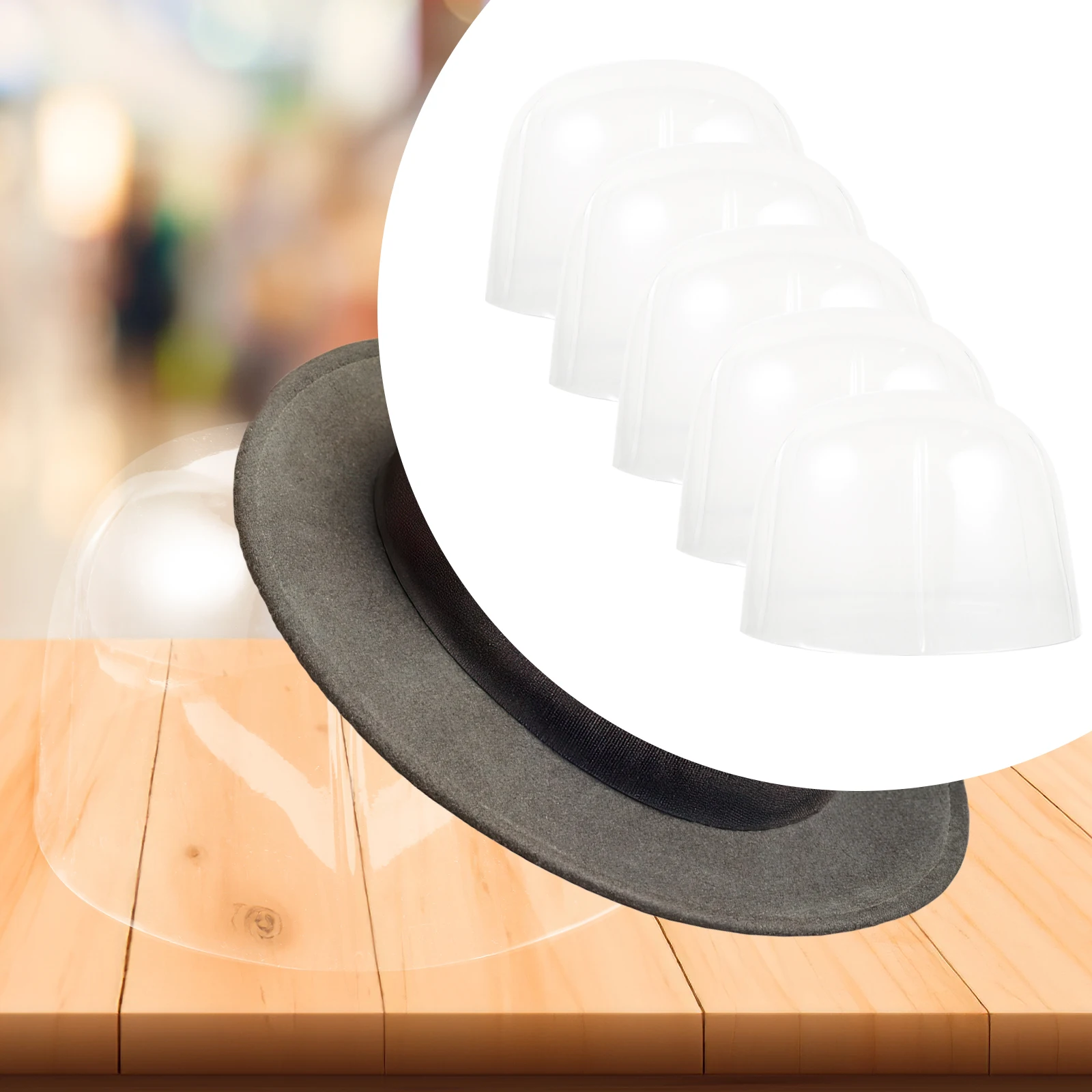 

5pcs Plastic Hat Shaper Sturdy Cap Holder Organizer Stand Support For Baseball Hats Caps Display Storage Home Store