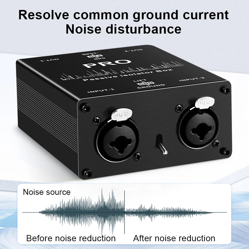 New 2-Way Audio Isolator, Current Eliminator, XLR 6.5, Permalloy Isolator, Mixer Live Broadcast