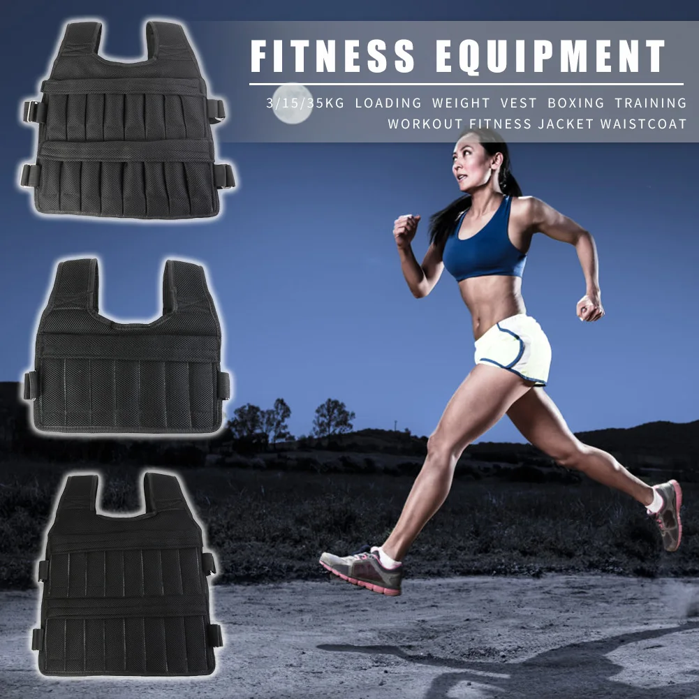 3/15/35kg  Jacket Adjustable Workout Weight Jacket Workout Equipment for Running Training Workout Jogging Walking view 3
