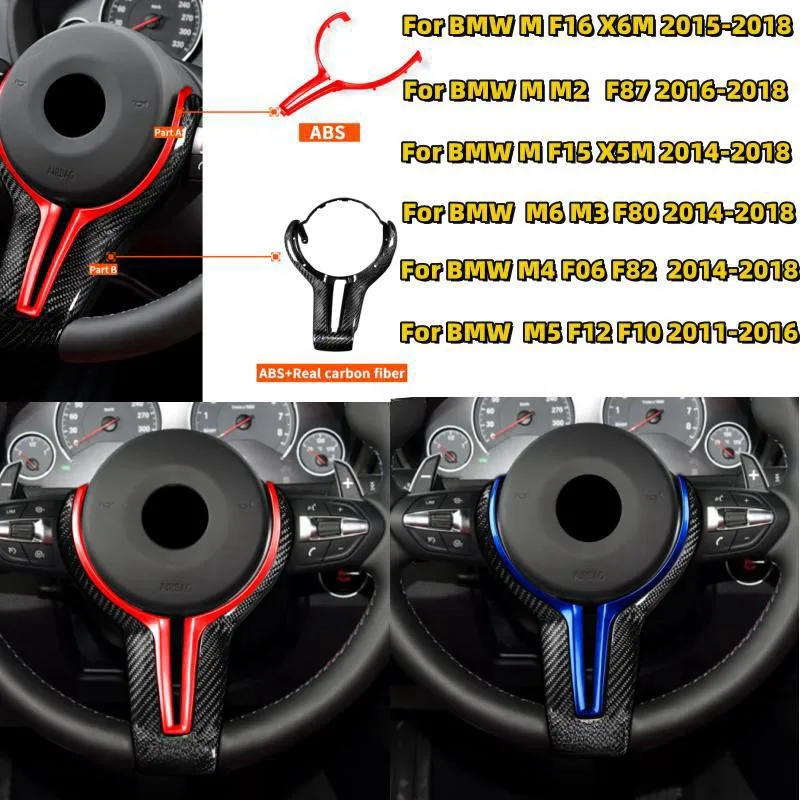 Car Steering Wheel T-Shaped Lining Replacement Fit For BMW M Series M2 F87 M3 F80 M4 F82 M5 F10 M6 F06 F12 F13 F15 X5M X6M 2011+