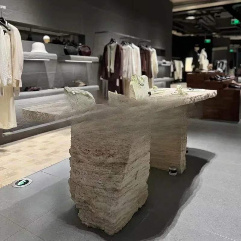 Y Clothing store marble decorative table restaurant rectangular display stand