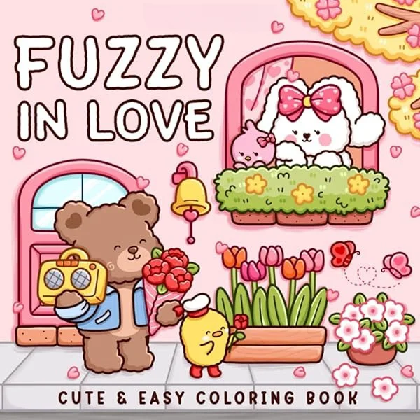 Self-love coloring book with colorful and heartwarming pictures for stress relief, emotional building and creative expression