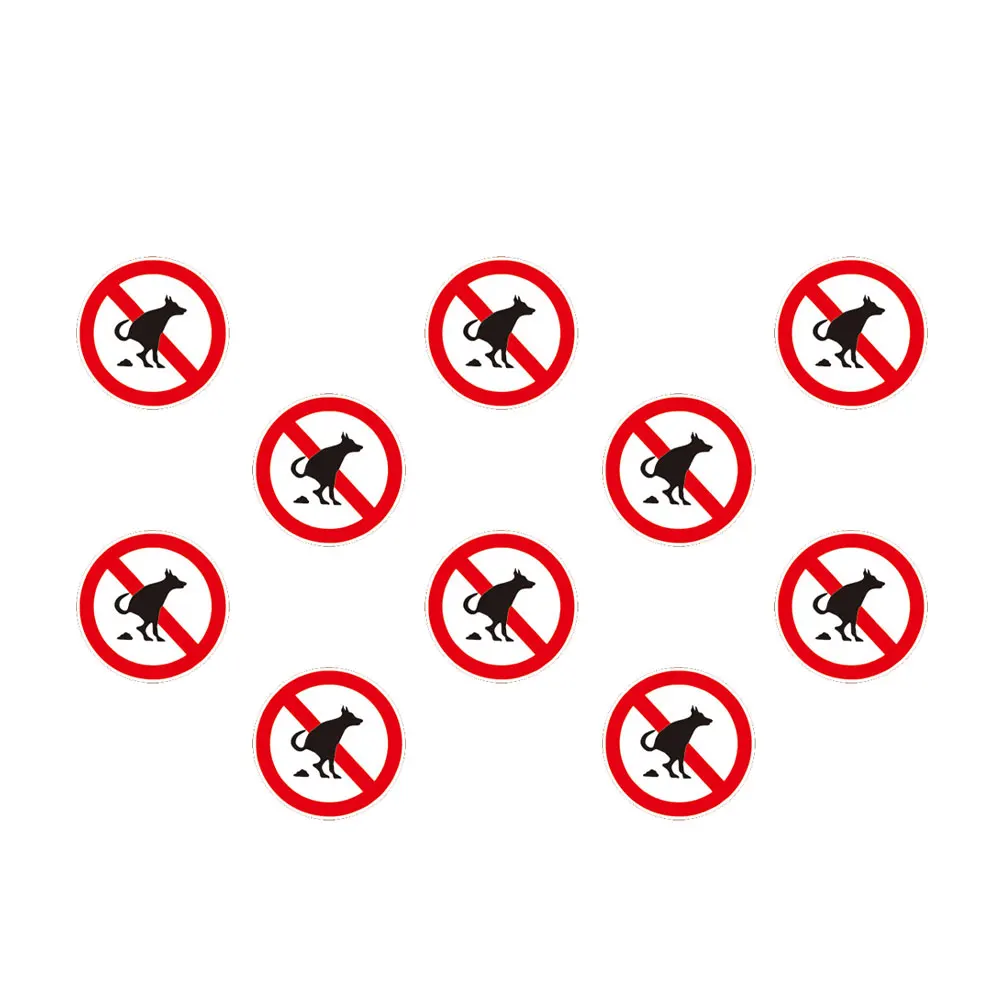 Sign No Dog Sticker Poop Pet Pooping Signs Yard Decal Warning Peeing Pee Waste Lawn Funny Pets Window Allowed Car Dogs Business