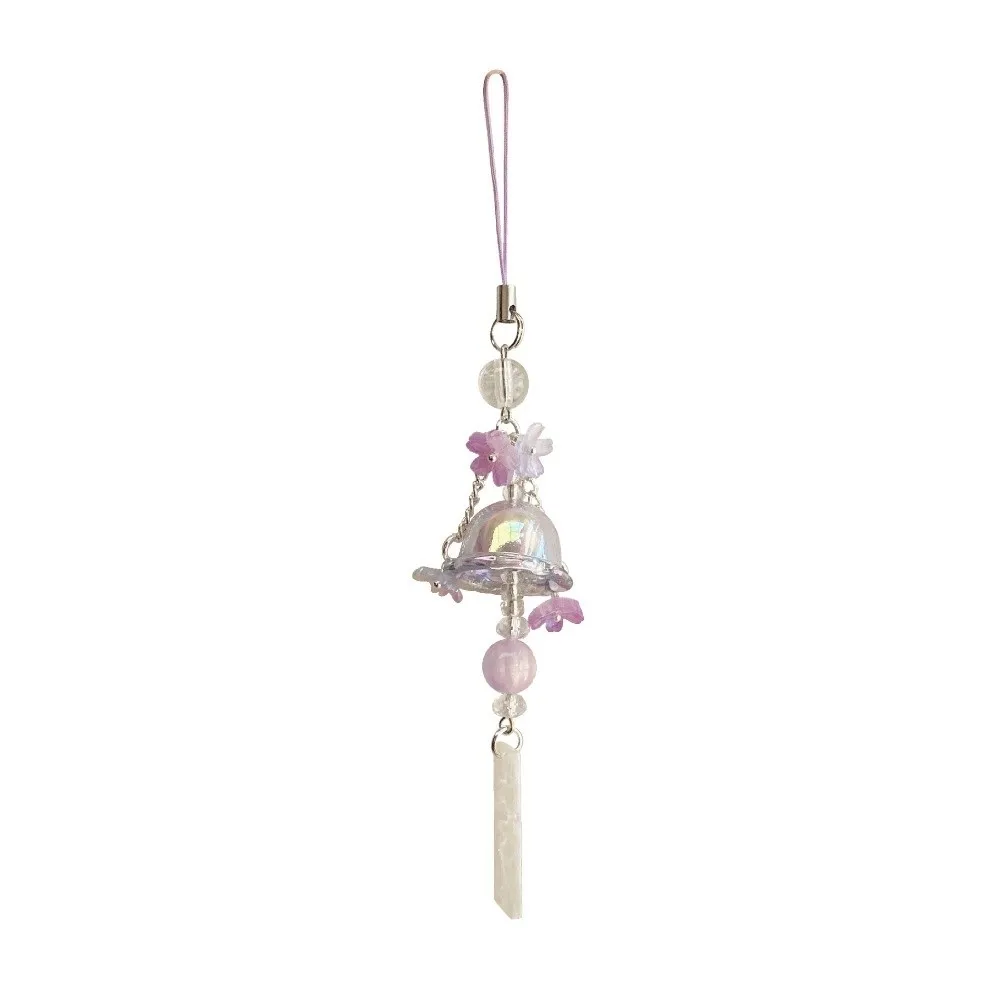 Ornament Car Hanging Decoration Jellyfish Wind Chime Cherry Blossoms Gifts Flower Pendant Phone Chain Y2K Jellyfish keychain